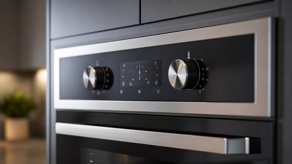 Cận cảnh bảng điều khiển lò nướng âm tường Electrolux cao cấp