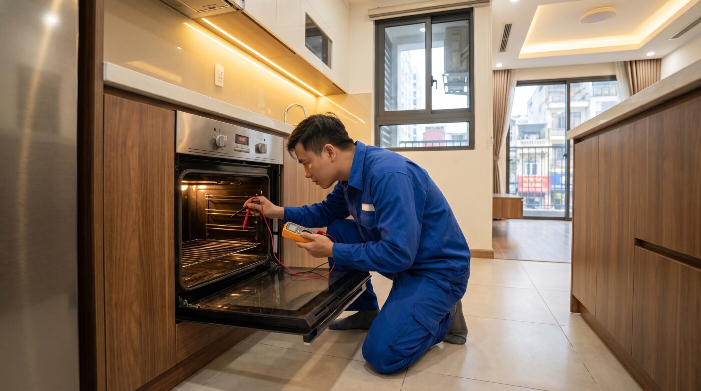 Kỹ thuật viên sửa lò nướng tại nhà quận Bình Thạnh TPHCM